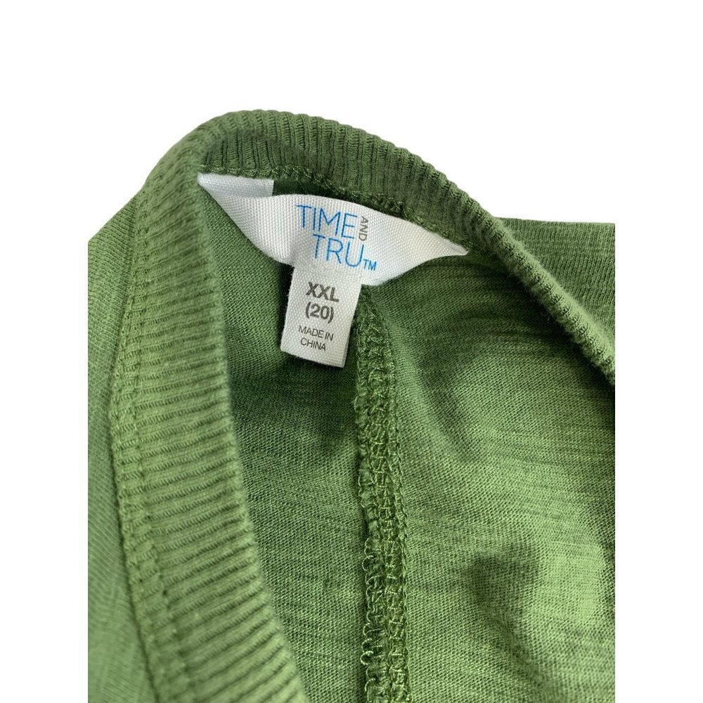 Time & Tru Women's Dark Green Tank Top - Picture 3 of 6